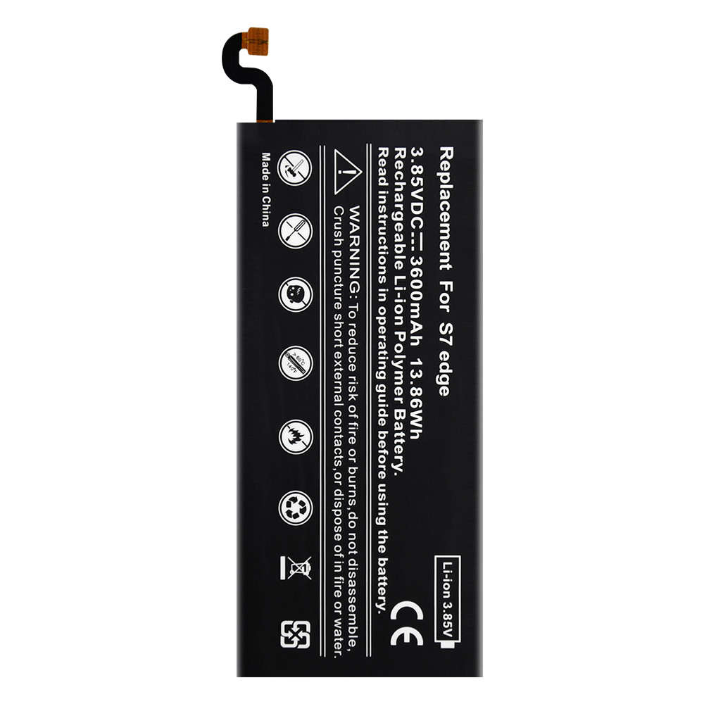 Full Capacity 3600mAh Samsung Phone Battery Rechargeable Samsung Android Battery S7 Edge
