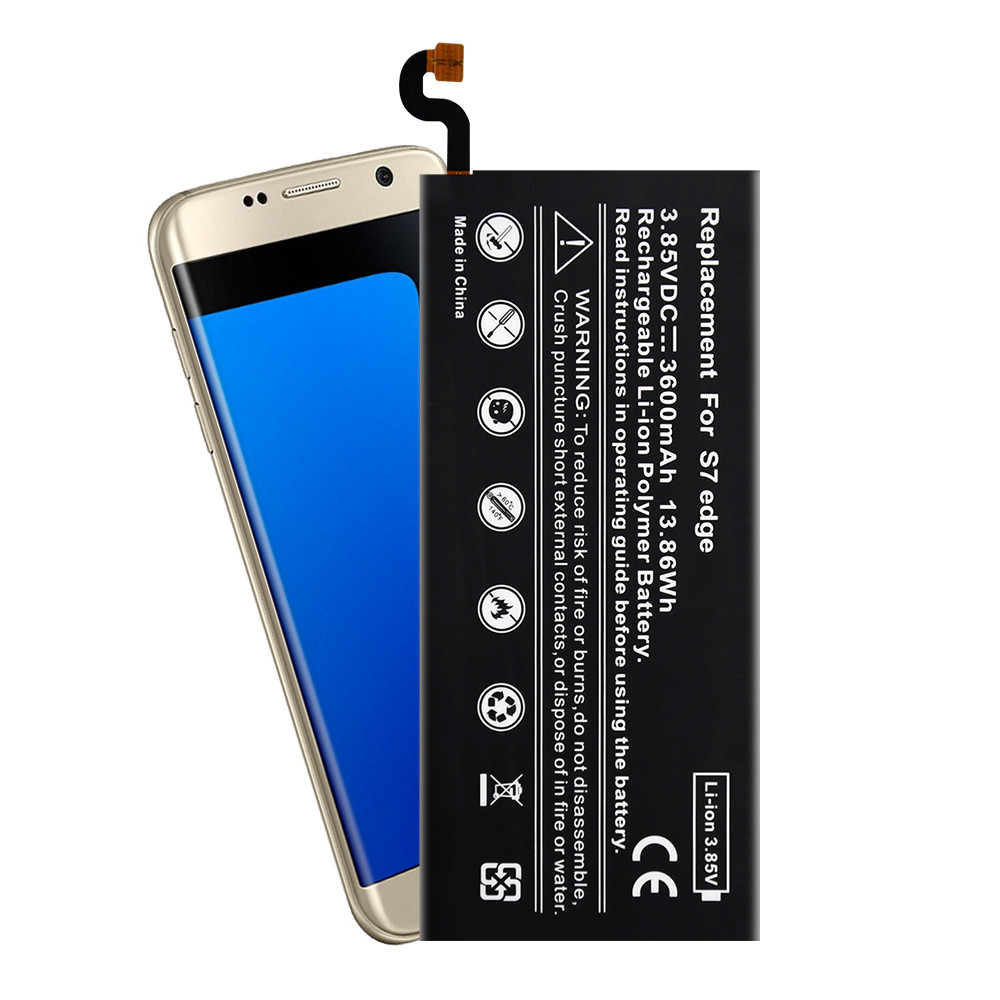 Rechargeable Samsung Phone Battery S7 Edge 3600mAh High Capacity Samsung Galaxy Battery
